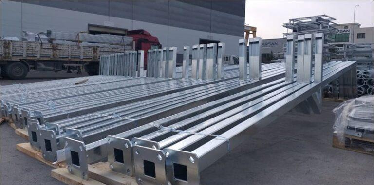 Galvanized steel poles