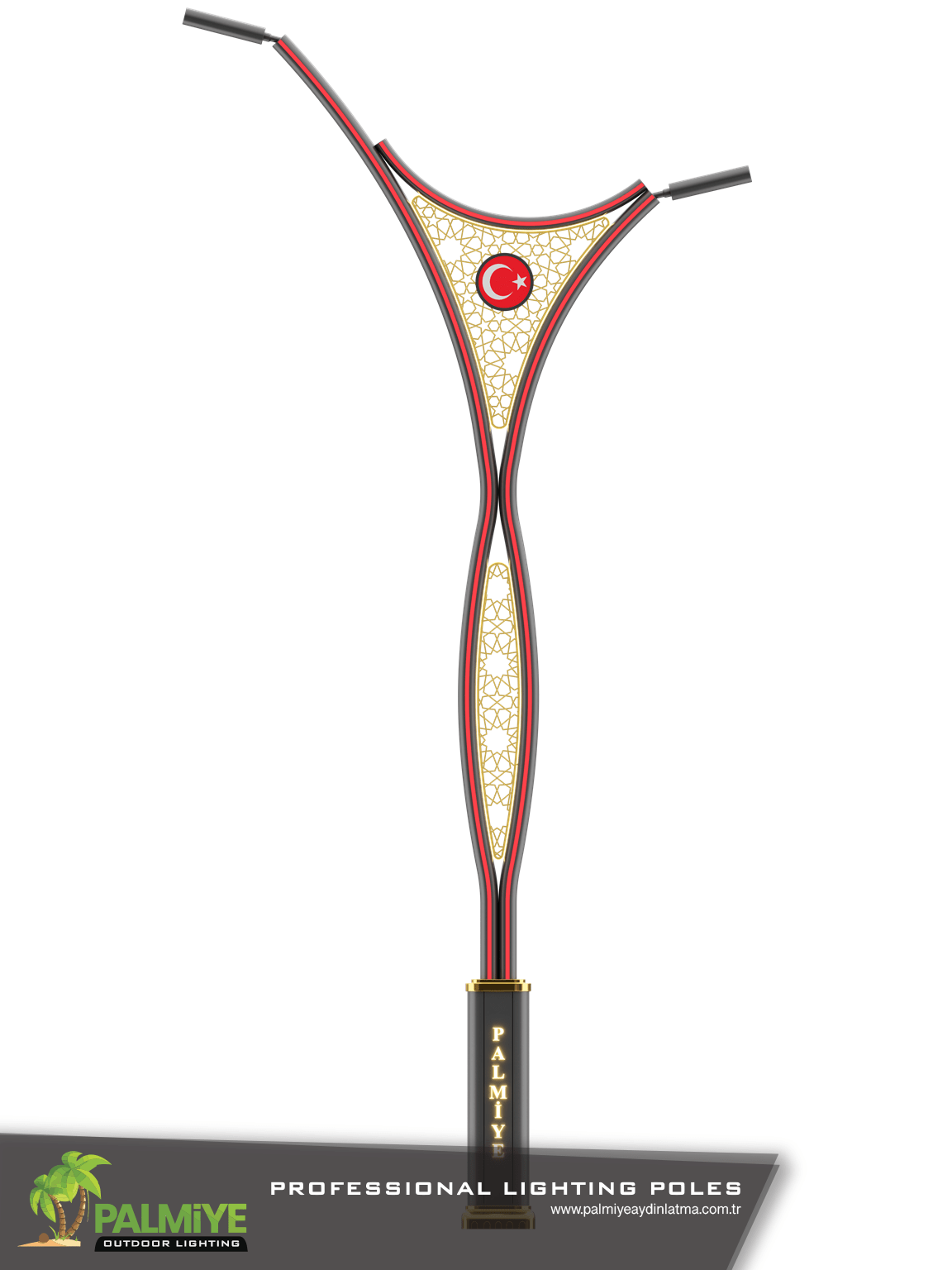 DRAGO v3 – integrated LED aluminium lighting pole – Palmiye Lighting
