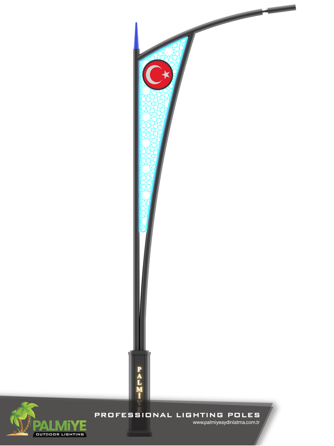 ELITE v1 – integrated LED aluminium lighting pole – Palmiye Lighting