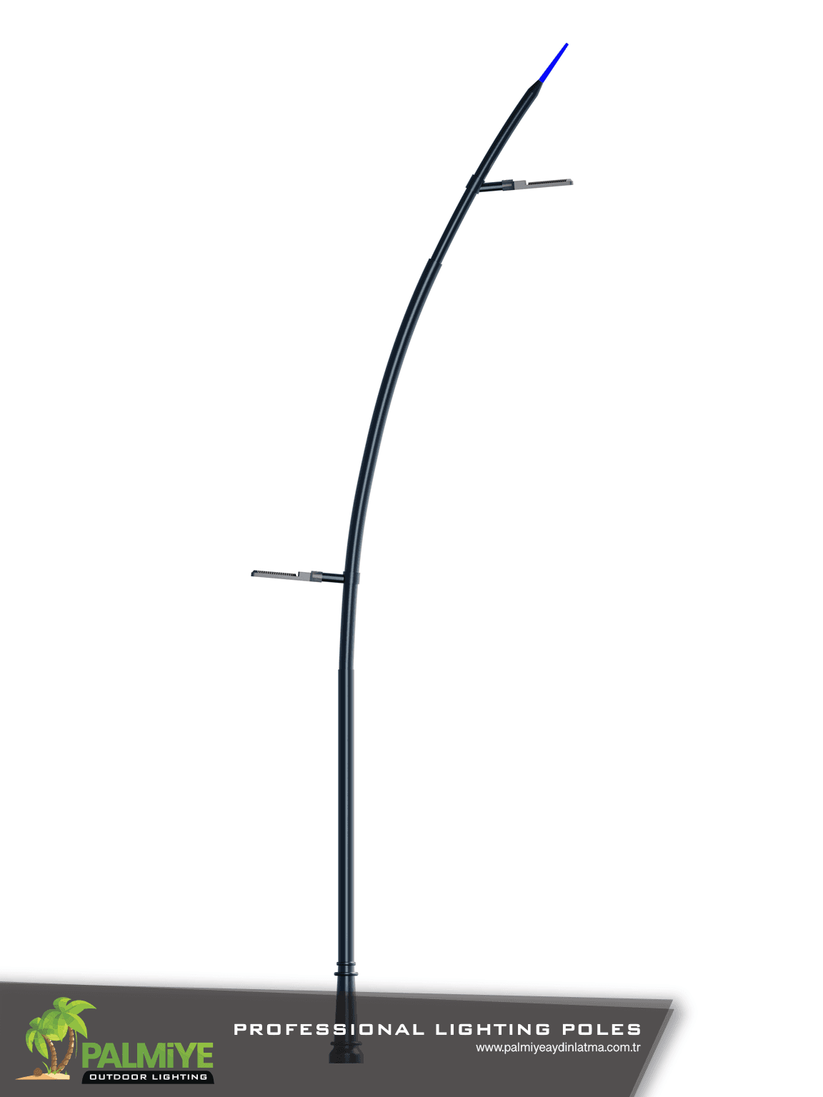 ISADORA v1 – galvanized steel road lighting pole – Palmiye Lighting