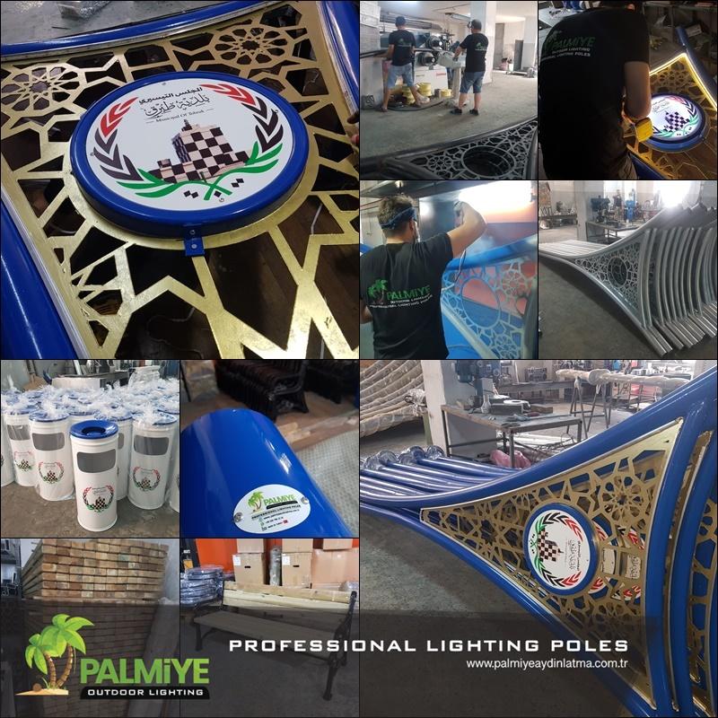 Palmiye Lighting production, factory and finished lighting projects