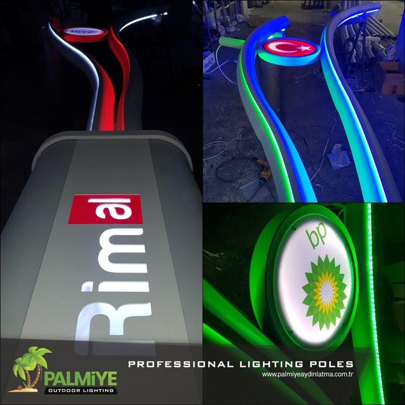 Palmiye Lighting production, factory and finished lighting projects
