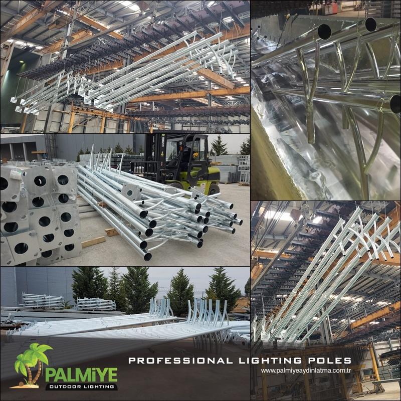 Palmiye Lighting production, factory and finished lighting projects