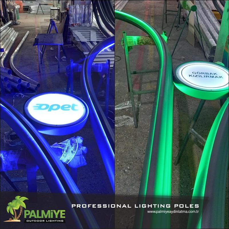 Palmiye Lighting production, factory and finished lighting projects