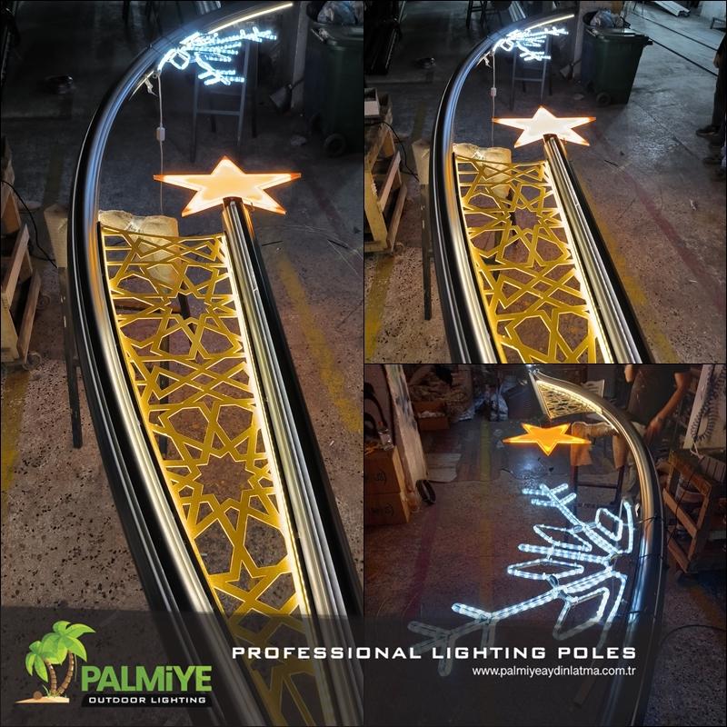 Palmiye Lighting production, factory and finished lighting projects