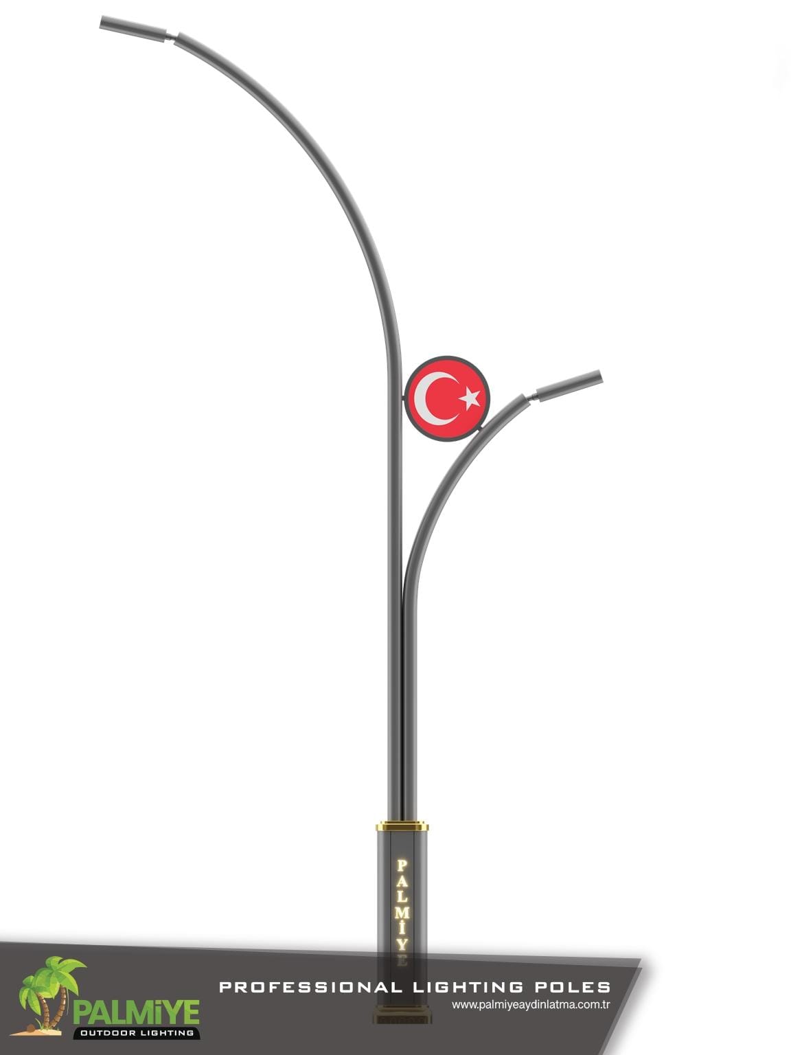 DARG CLASSIC – عمود إنارة ألمنيوم بإضاءة LED مدمجة – Palmiye Lighting