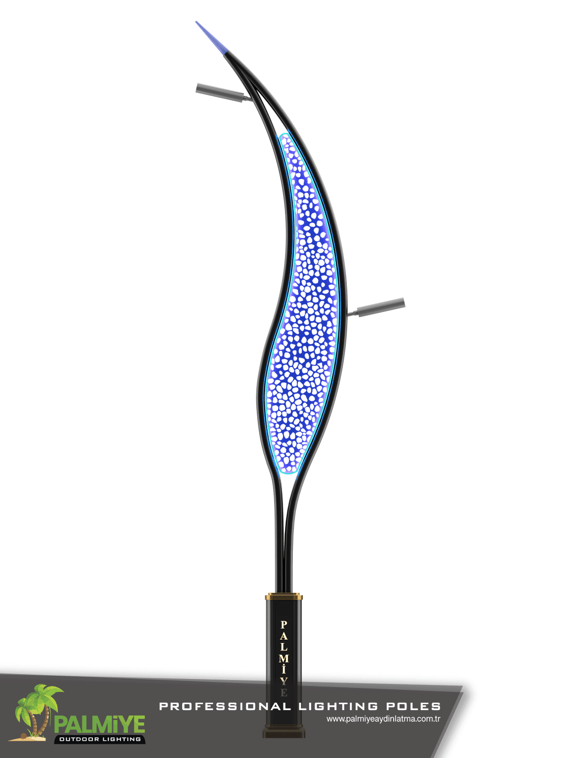DROP v3 – عمود إنارة ألمنيوم بإضاءة LED مدمجة – Palmiye Lighting
