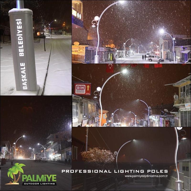 Van – Başkale Municipalité — Projets de mâts en aluminium à LED intégrées — Palmiye Lighting