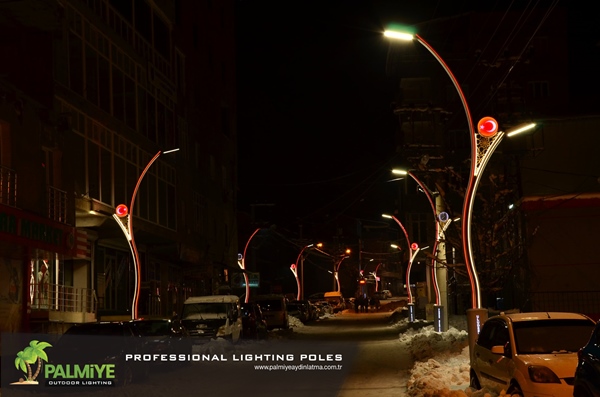 Şırnak – Uludere — Projets de mâts en aluminium à LED intégrées — Palmiye Lighting