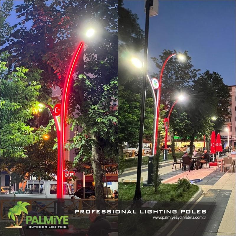 Giresun – Espiye / Vue 3 — Projets de mâts en aluminium à LED intégrées — Palmiye Lighting
