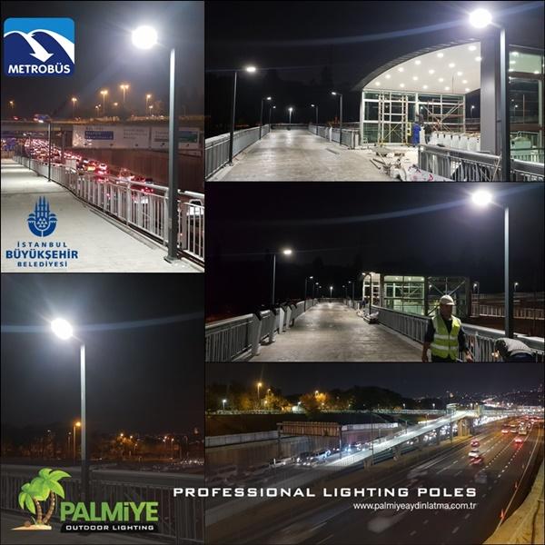 Istanbul – Edirnekapı Station de métrobus — Projets d’éclairage de parcs et jardins — Palmiye Lighting