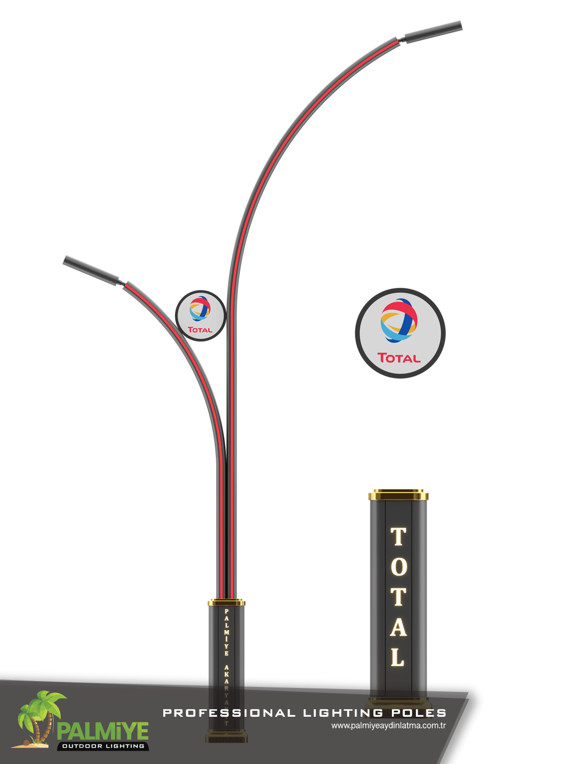 DARG / TOTAL – mât d’éclairage de station-service – Palmiye Lighting