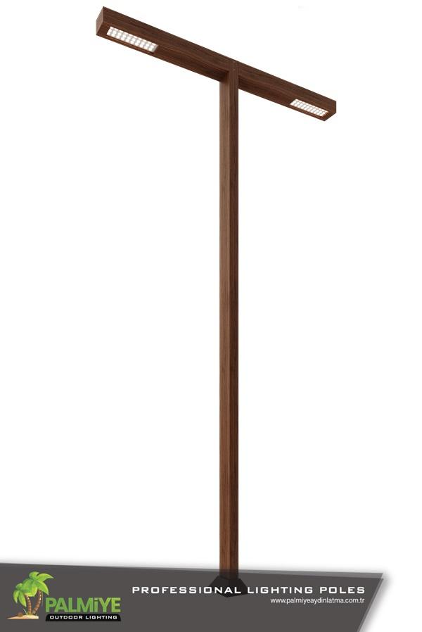 WOOD - LIMBUS v2 – mât d’éclairage extérieur aspect bois – Palmiye Lighting