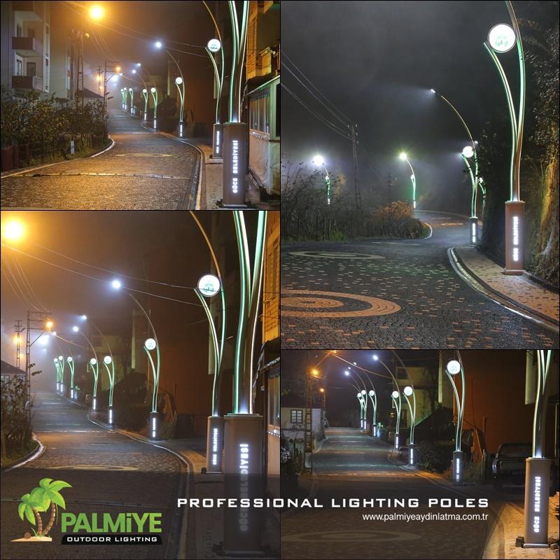 Гиресун – Гюдже Муниципалитет — Проекты алюминиевых LED-опор — Palmiye Lighting