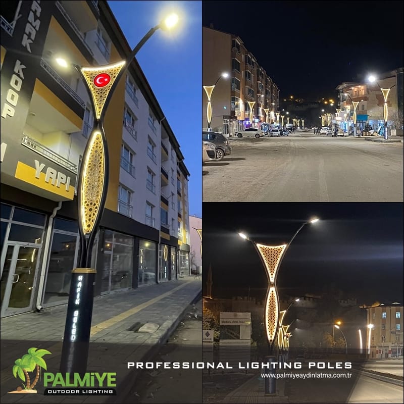 Сивас – Хафик Муниципалитет · вид 2 — Проекты алюминиевых LED-опор — Palmiye Lighting