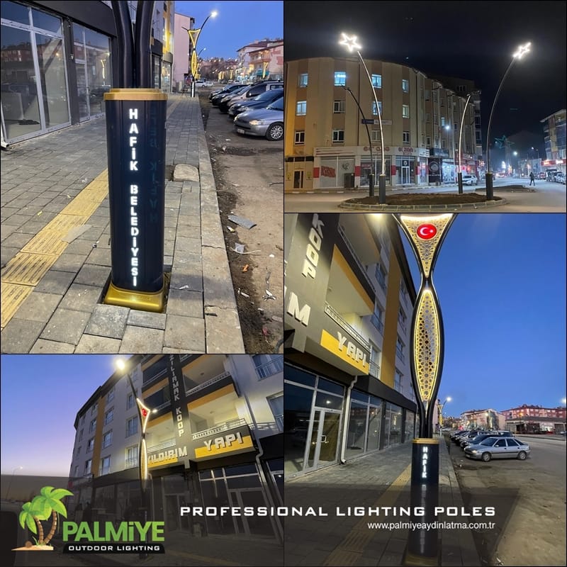 Сивас – Хафик Муниципалитет · вид 3 — Проекты алюминиевых LED-опор — Palmiye Lighting