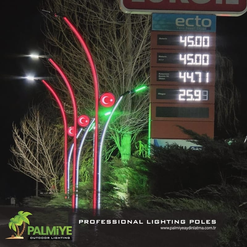 Анкара – Лукоил Автозаправочная станция — Проекты освещения АЗС — Palmiye Lighting