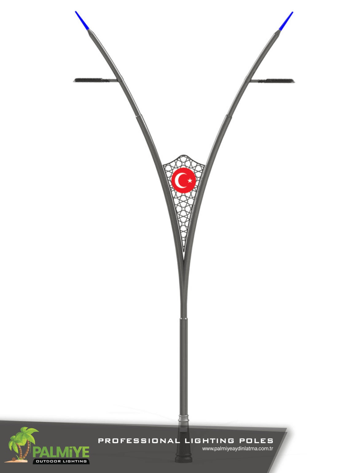 FLORENCE v3 – оцинкованная стальная дорожная опора освещения – Palmiye Lighting