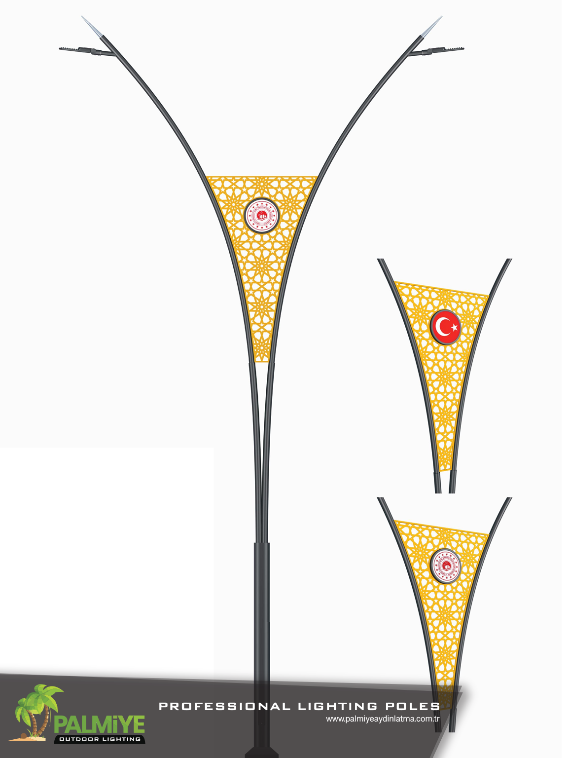 FREYA – оцинкованная стальная дорожная опора освещения – Palmiye Lighting