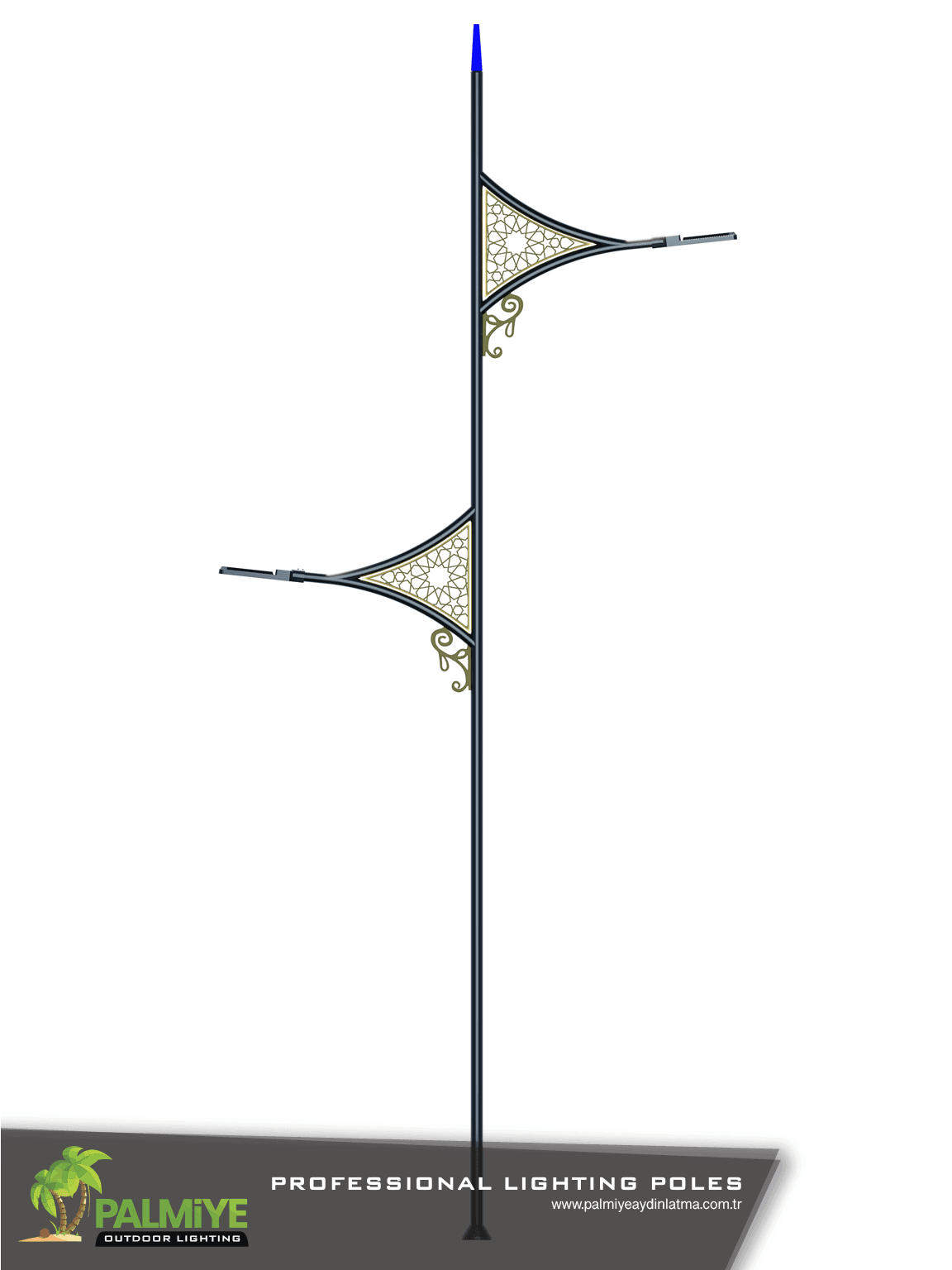 PARI v2 – оцинкованная стальная дорожная опора освещения – Palmiye Lighting