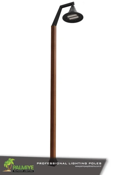 WOOD GARDEN – Опоры освещения с отделкой под дерево – Palmiye Lighting